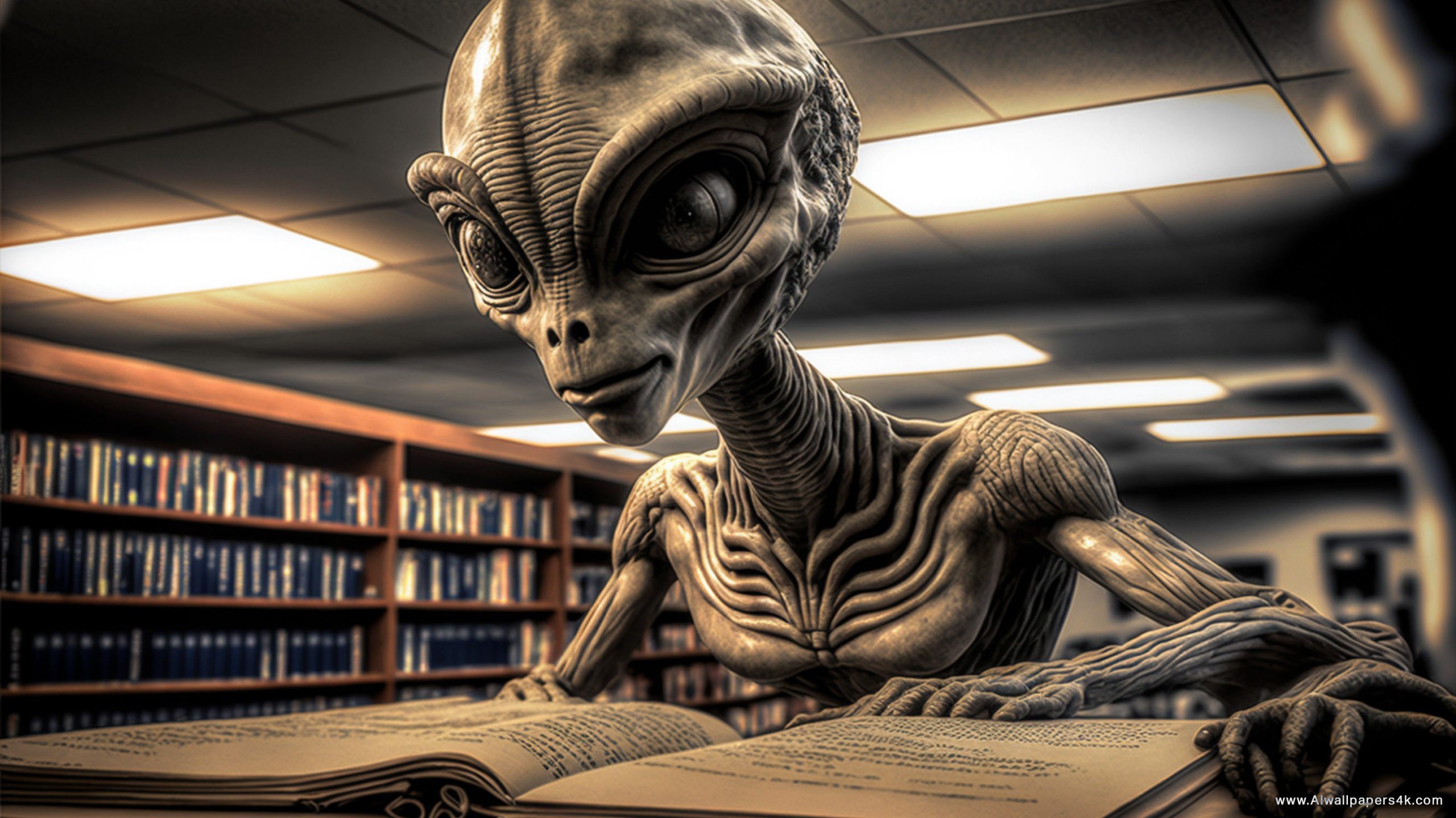 Alien in Library