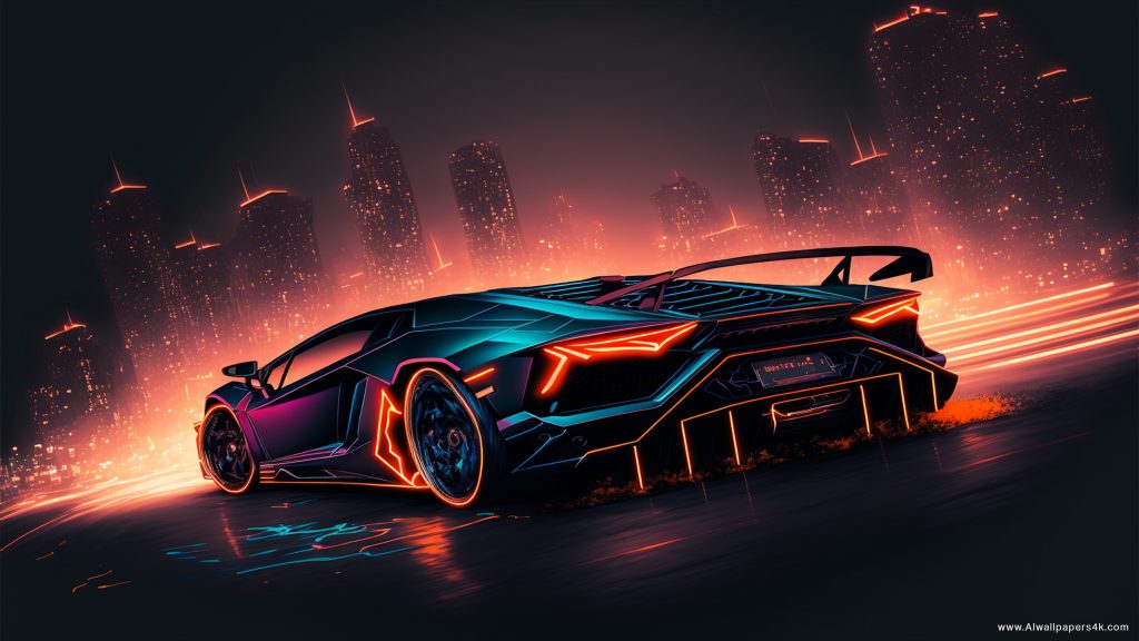 Lamborghini Aventador, digital poster, futuristic city skyline, night, car, speeding, deserted highway, neon lights, shiny exterior, dark background, vibrant colors, vivid colors,vector, illustration, extreme detail, rule of thirds, excellent composition, epic, 4K, 8K --ar 2:3 --v 4 --s 750

